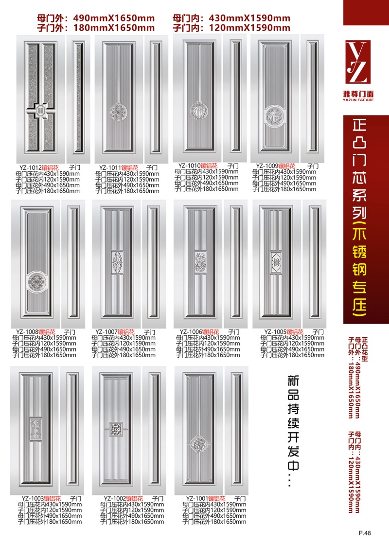 正凸门芯系列(不锈钢专压)