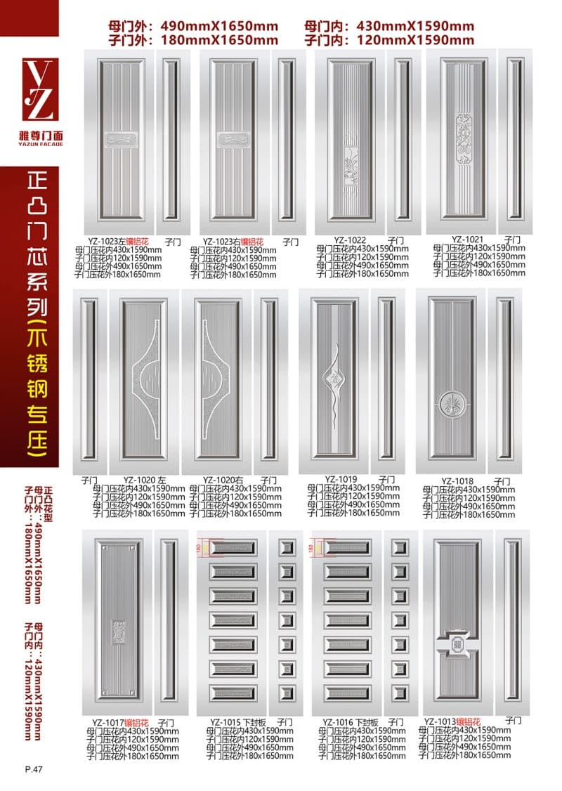 正凸门芯系列(不锈钢专压)