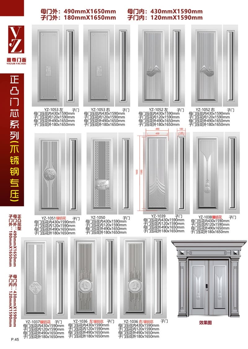 正凸门芯系列(不锈钢专压)
