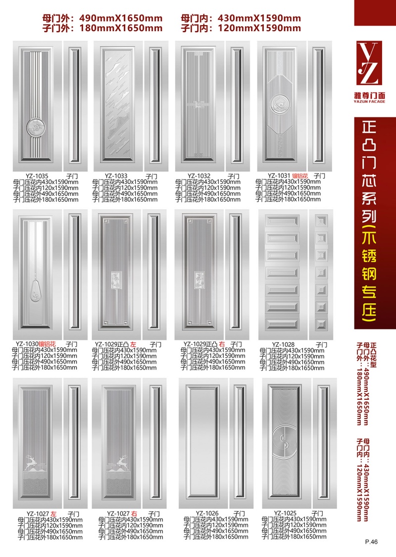 正凸门芯系列(不锈钢专压)